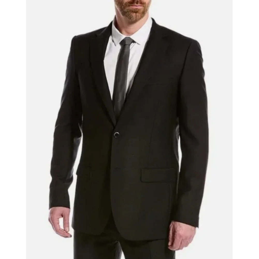 Zanetti Porto Black Slim Fit‎ Wool Blazer 40R NEW
